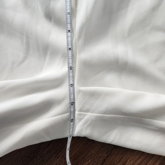 Babaton Aritzia Cream Wide Leg High Waisted Capri Pants 0 Y2K Neutral - Picture 6 of 7